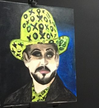 Boy George painted by recently passed away 77 year old Miroma client