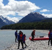 End of a rafting day at Dart River