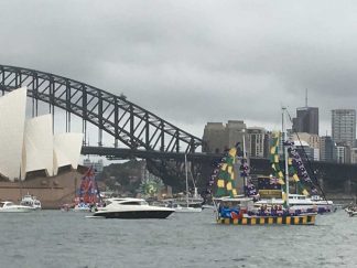 Celebrating Australia Day on Sydney Harbour
