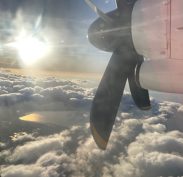 Melbourne flight on a twin propeller plane via Canberra - go figure
