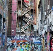 Melbourne City's Hosier lane - famous for its sophisticated urban art